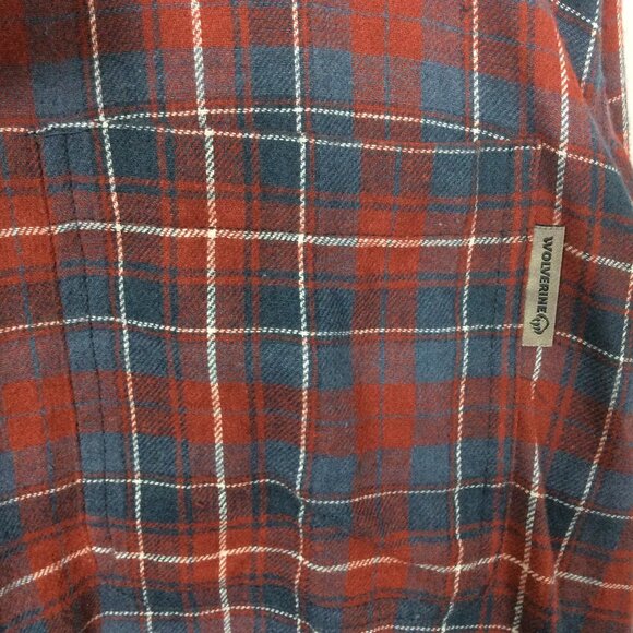 NWT Wolverine Flannel Button Down Shirt Red Plaid Cabincore Lumberjack XL - Picture 4 of 6